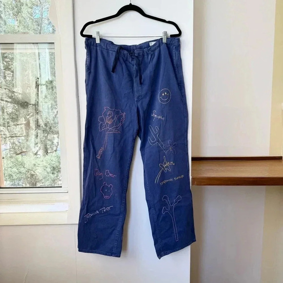 New Free People The Wolves Desert Sketch Pants Baggy Cargo Utility - Picture 1 of 17